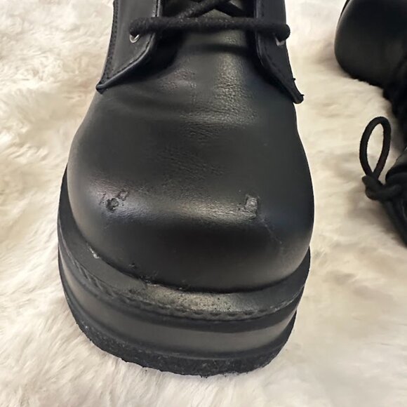 Demonia Shaker 52 Platform Wedge Lace Boots - Picture 5 of 6